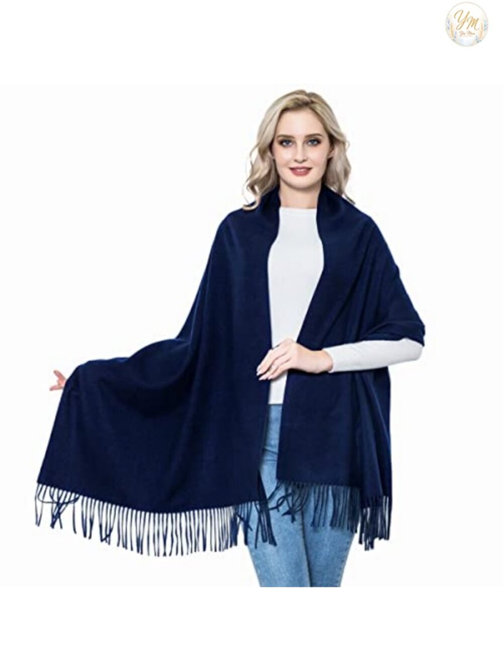 Wool Blend Pashmina Scarf Shawl Wrap Super Soft Warm Women Wedding Travel